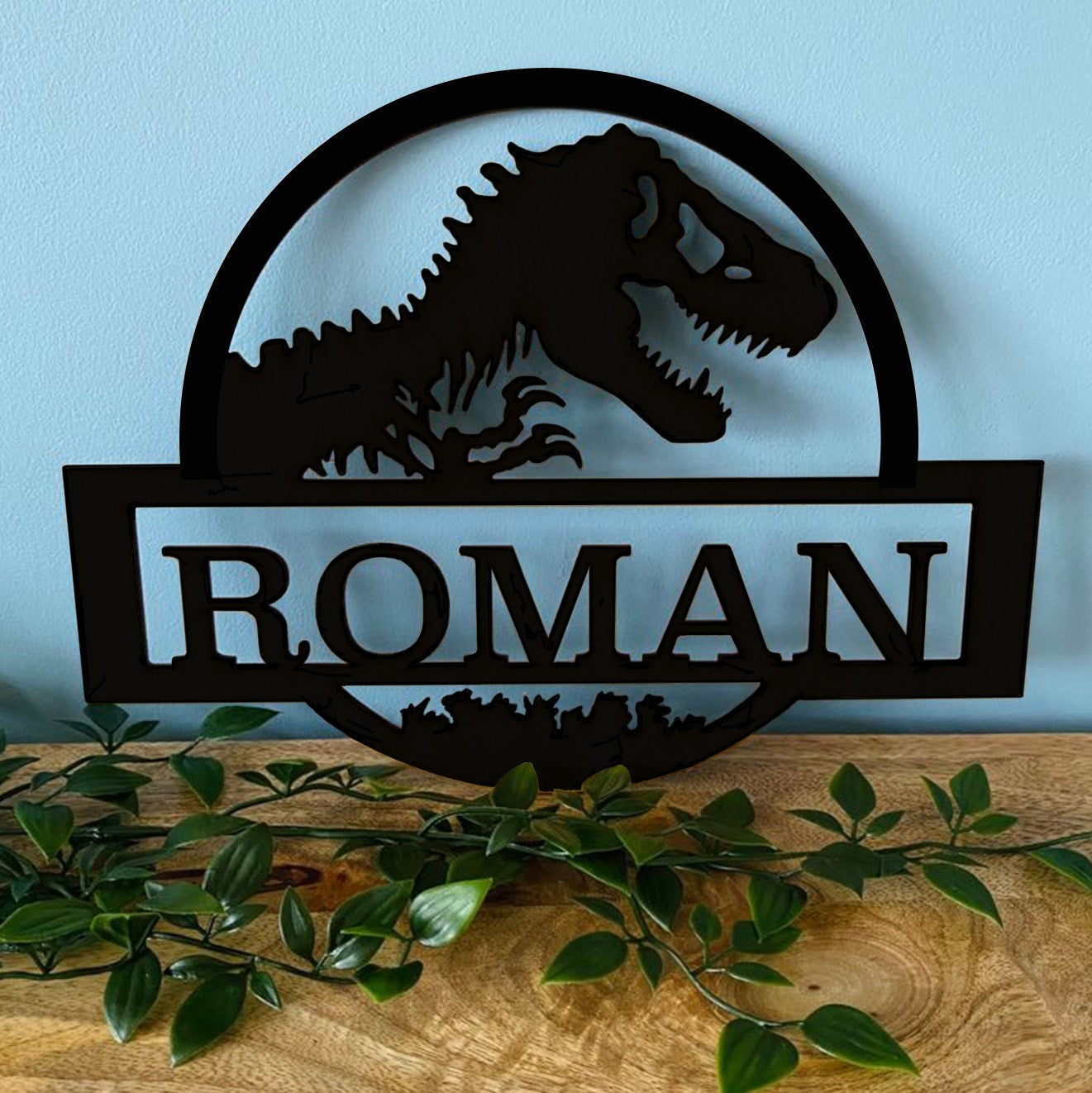 Personalised Dinosaur Bedroom Plaque
