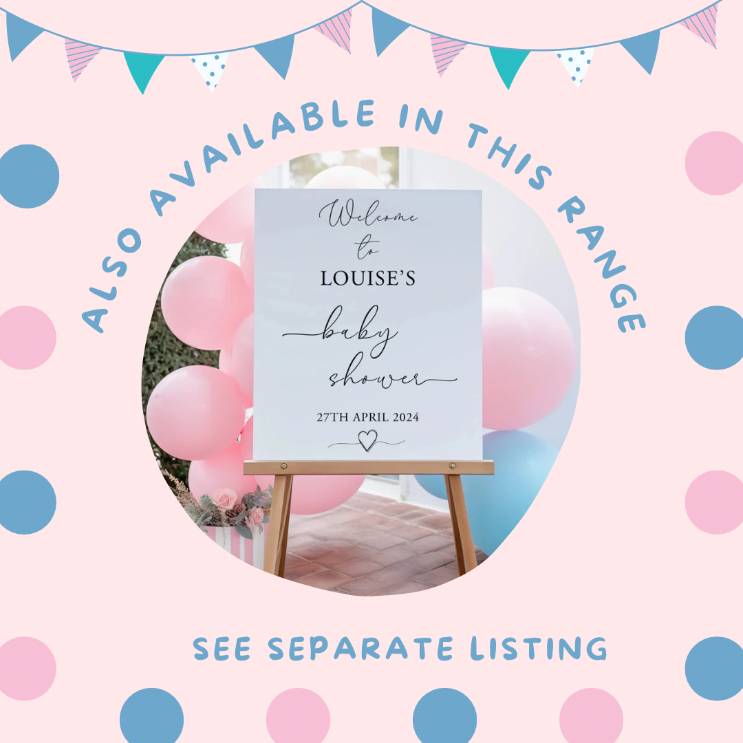 Minimalist baby shower sign