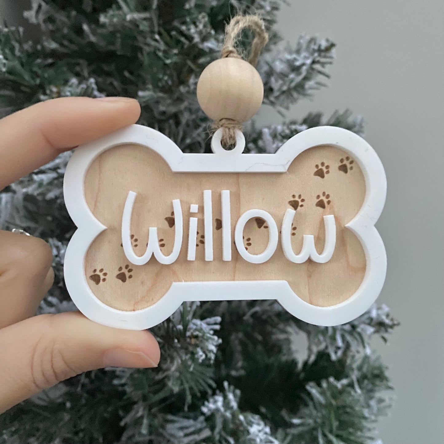 Pet Name Christmas ornament