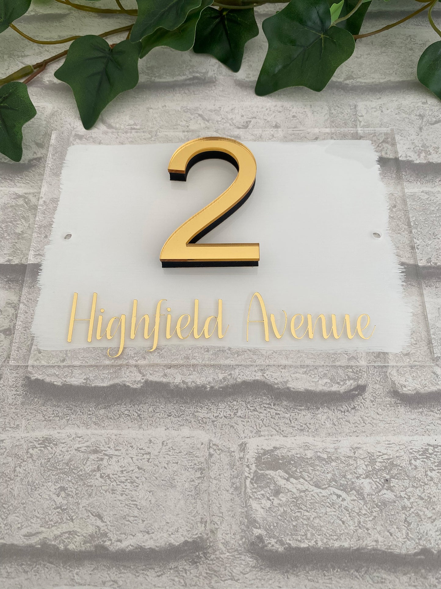 Classic 3D Number Personalised House Sign