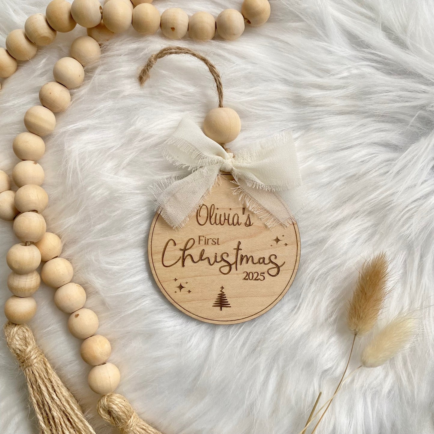 Personalised Baby’s First Christmas Bauble 2025
