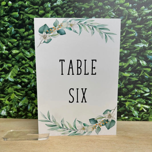 Classic Foliage Table Number