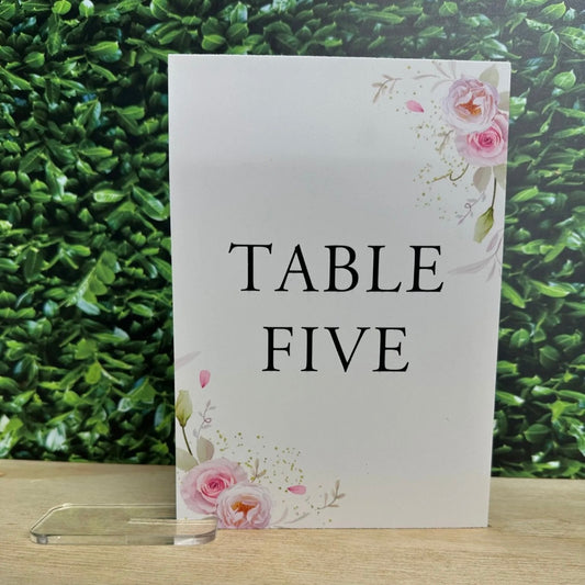 Classic Rose Table Number