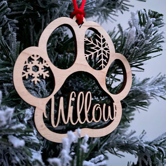 Dog cat name christmas decoration