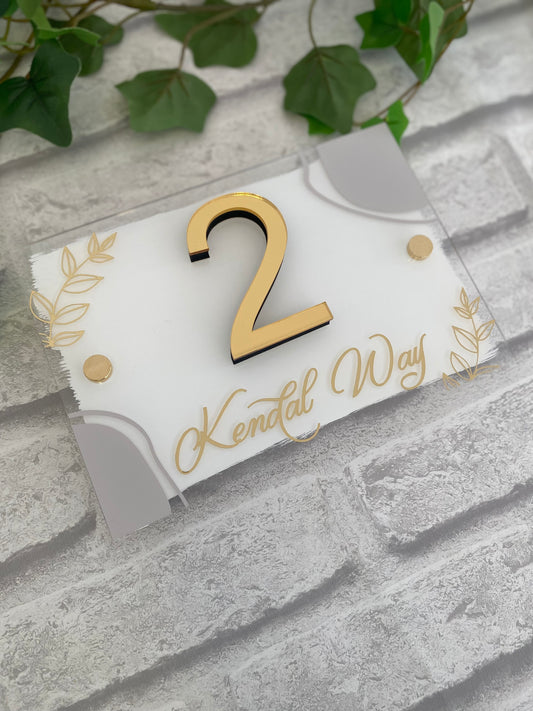 Personlised 3D house number sign with modern design