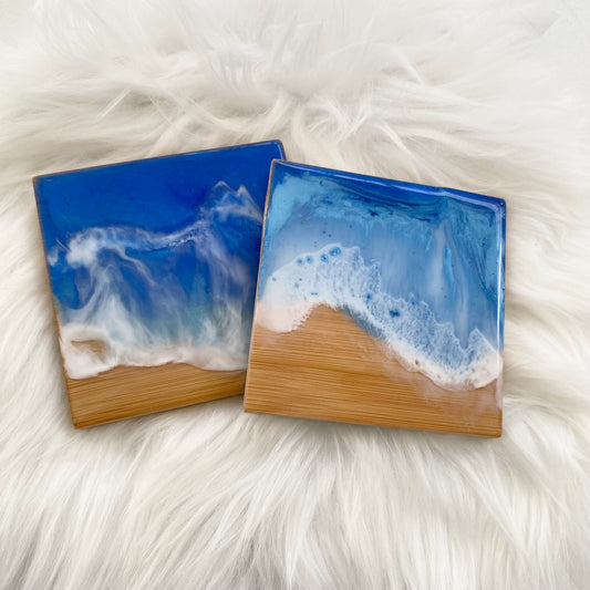 Blue Ocean Art Coasters - Set of 2