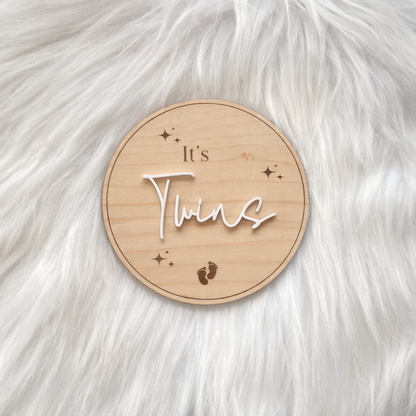 It's Twins Pregnancy Announcement Sign