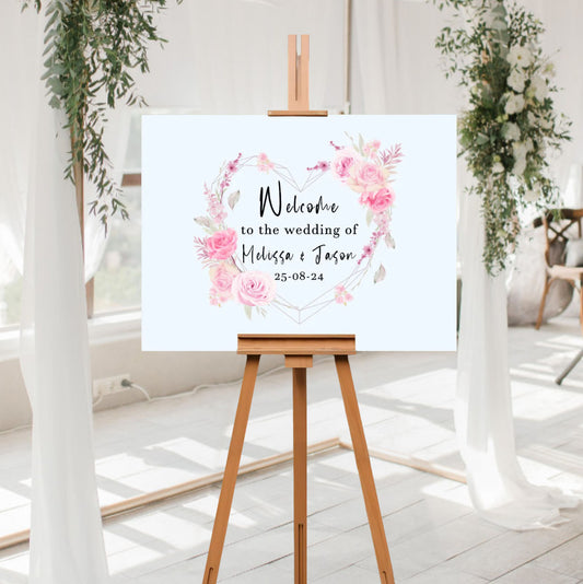 Affordable wedding decoration - Wedding welcome sign 