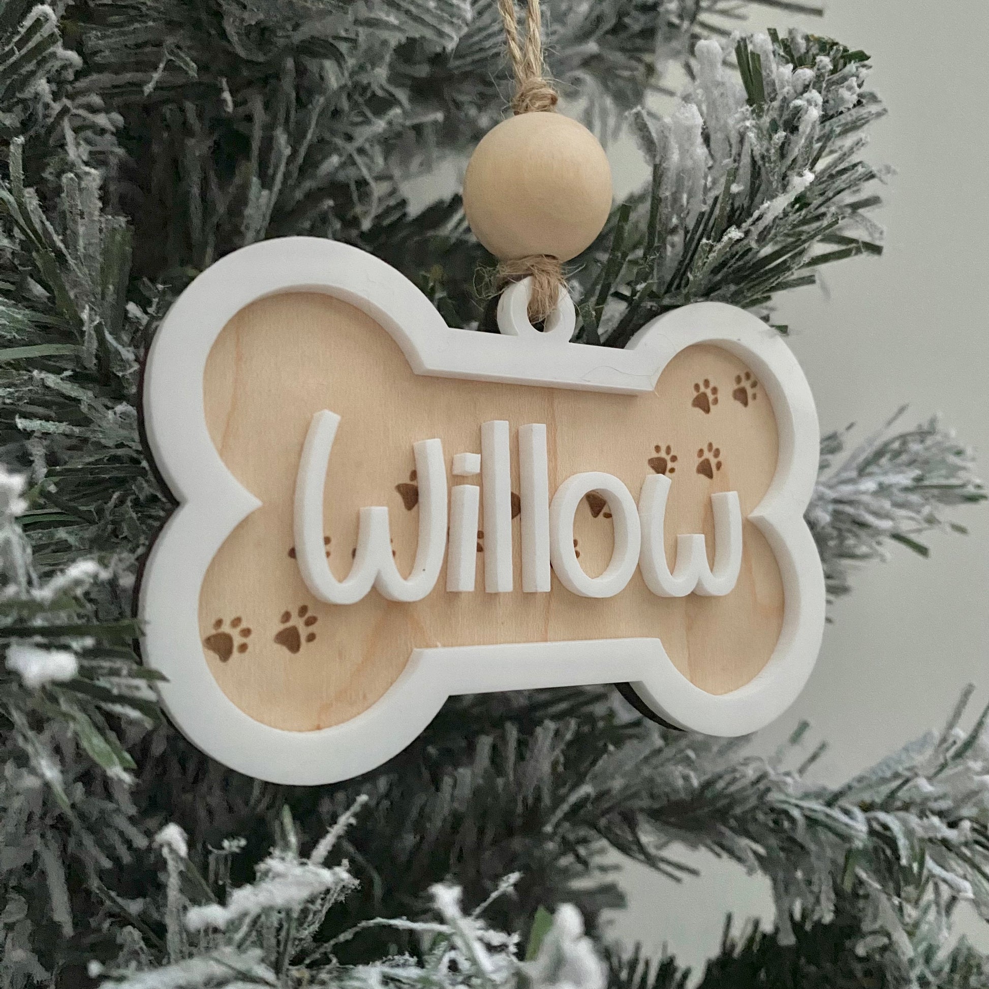 Personalised dog Christmas decoration