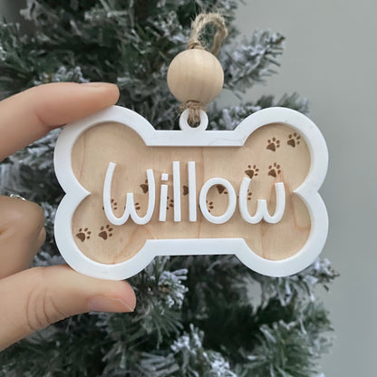 Pet Name Christmas ornament