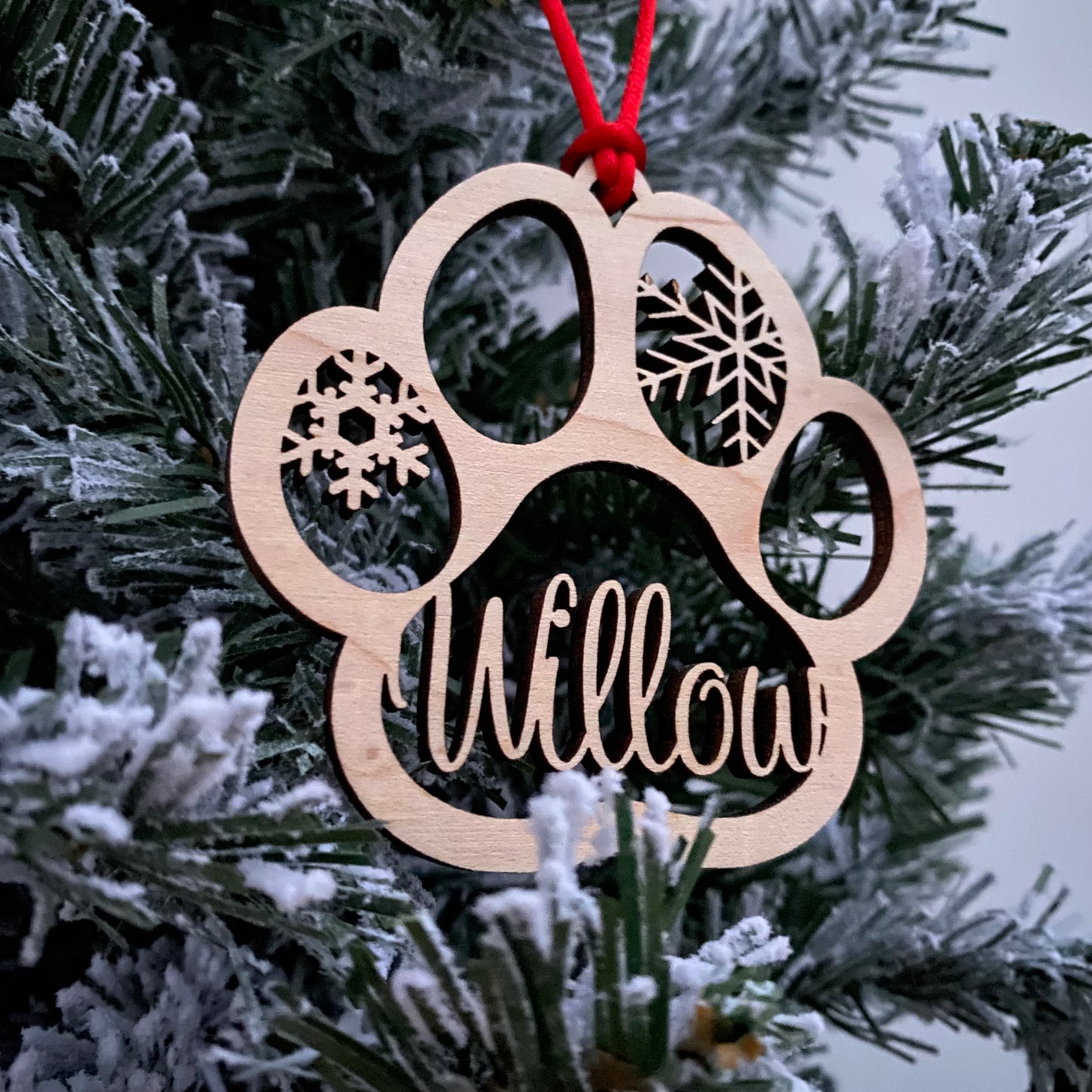 Pet name custom ornament