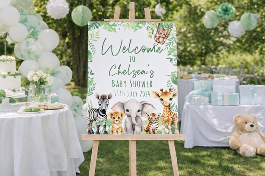 Safari Theme Baby Shower Welcome Sign