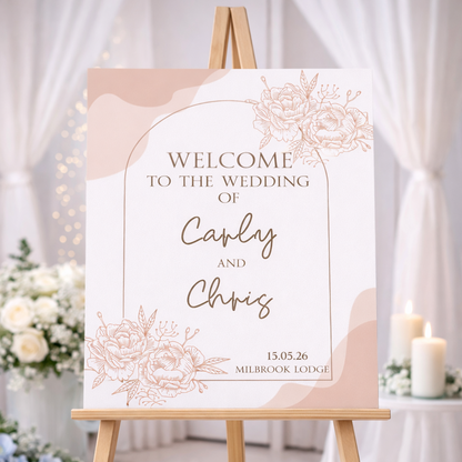 Terracotta Wedding Welcome Sign