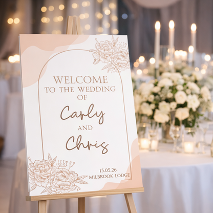 Terracotta Wedding Welcome Sign
