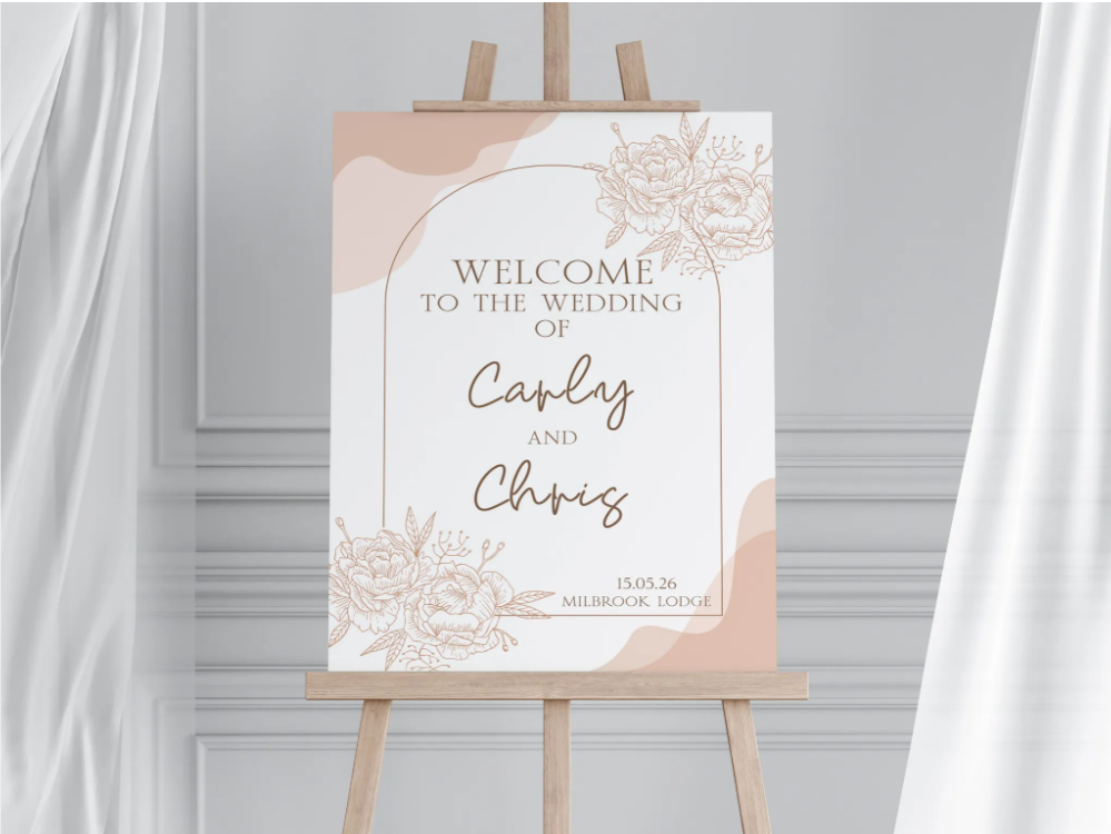 Terracotta Wedding Welcome Sign