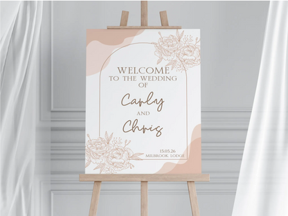 Terracotta Wedding Welcome Sign
