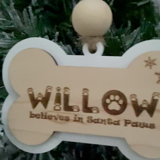 Santa paws Christmas decoration